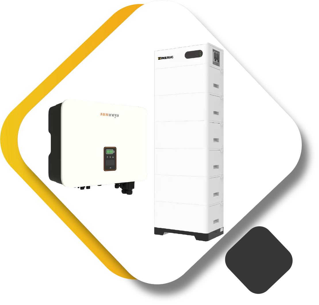 Magayzn energii ZINERIC F1S + inwerter Sunways 10kW PREMIUM ZENERGY